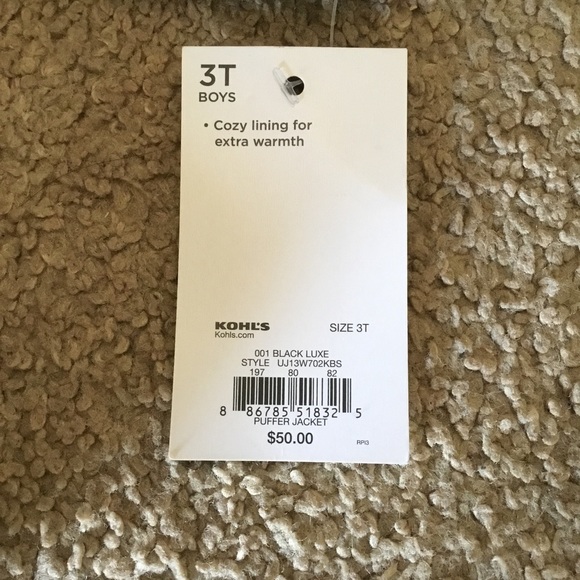 New Toddler Boy Black Puffer Jacket - Picture 6 of 6